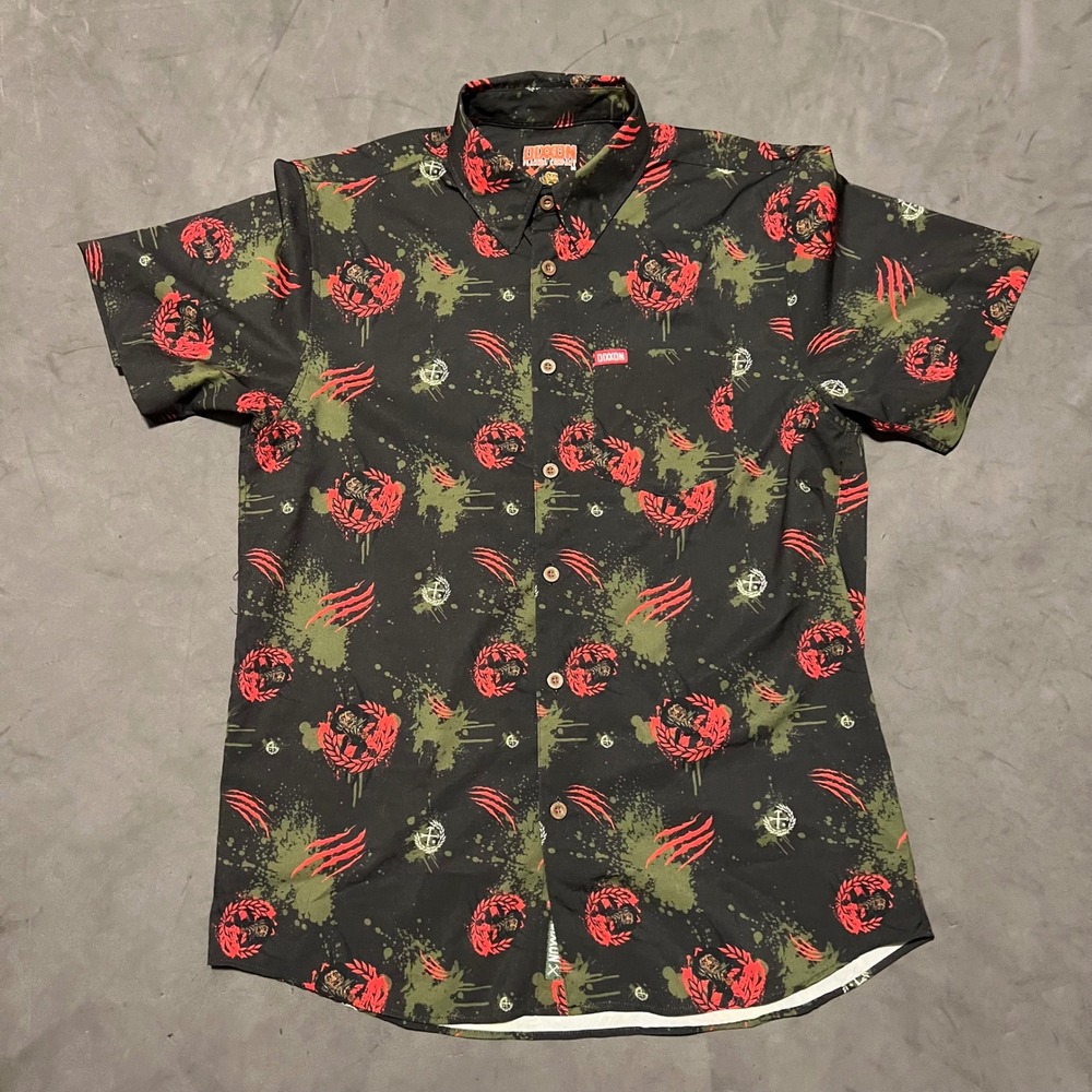 Dixxon Flannel Co‎ The Nightmare Party Shirt Mens Medium Black Freddy Krueger